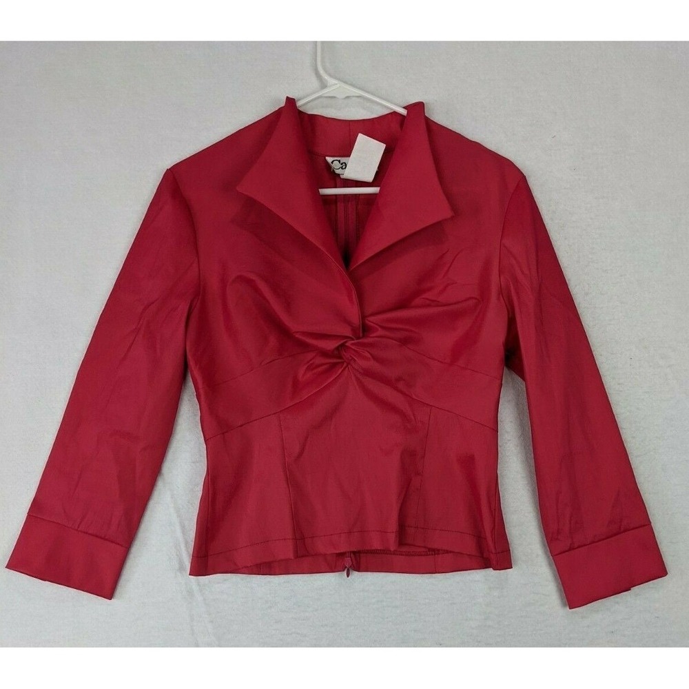 Cachet Hot Pink Womens Blouse‎ Top Sz 8 Polyester Blend USA